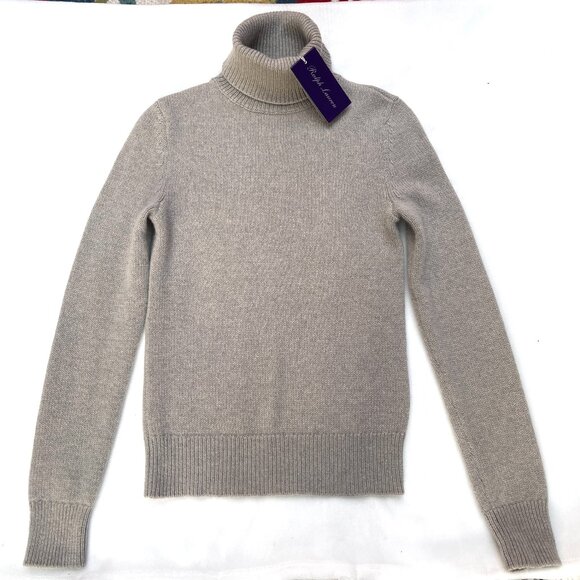 NWT RALPH LAUREN Collection $1300 Purple Label Cashmere Gray turtleneck … - Picture 14 of 15